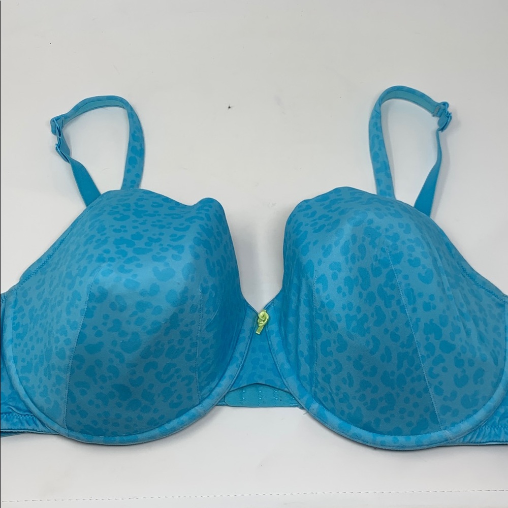 Cacique lightly lined tshirt intimate cheetah print bra 44DDD